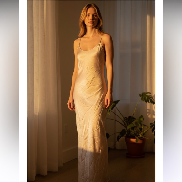 unknown Dresses & Skirts - Vintage Stunning Light Peach Silk Slipdress. Size Small/Medium